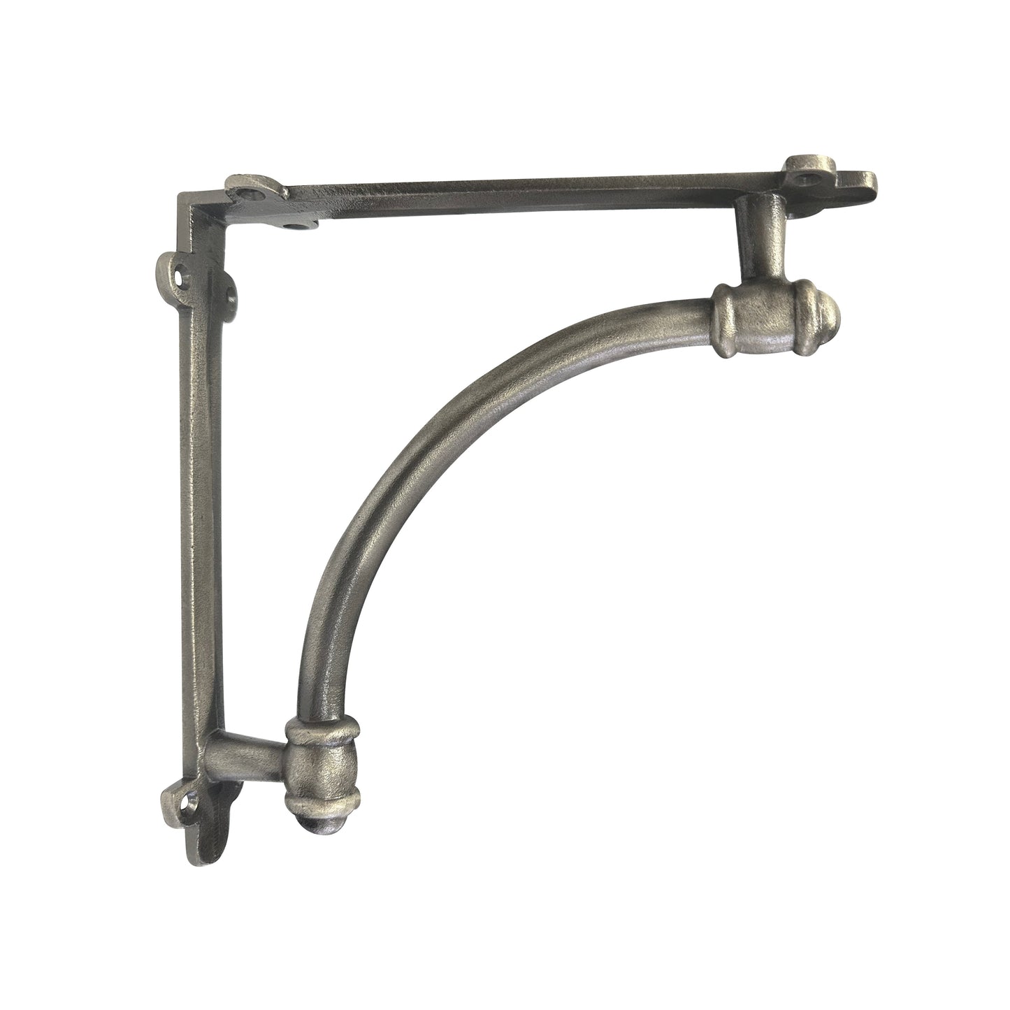 Slim Halfround Bracket, 9.6 inch, Antique Metal