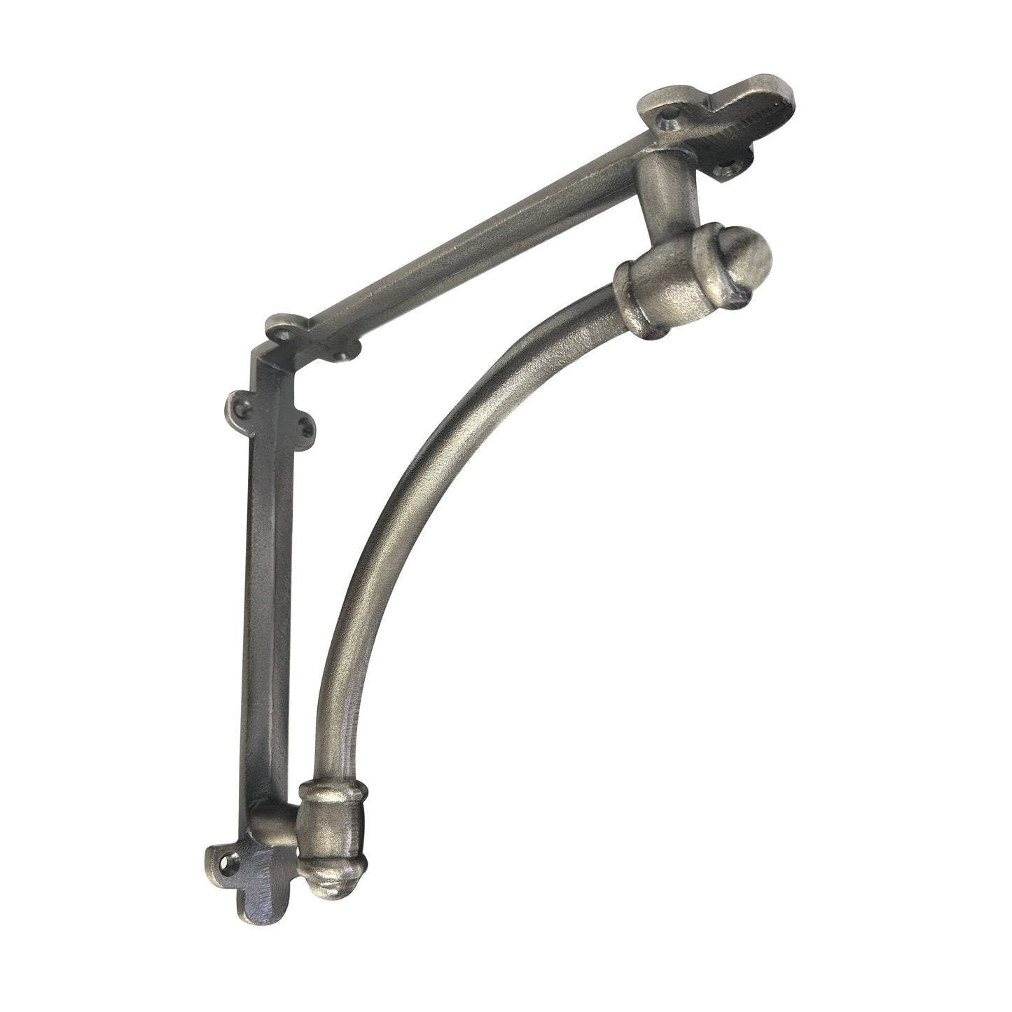 Slim Halfround Bracket, 9.6 inch, Antique Metal