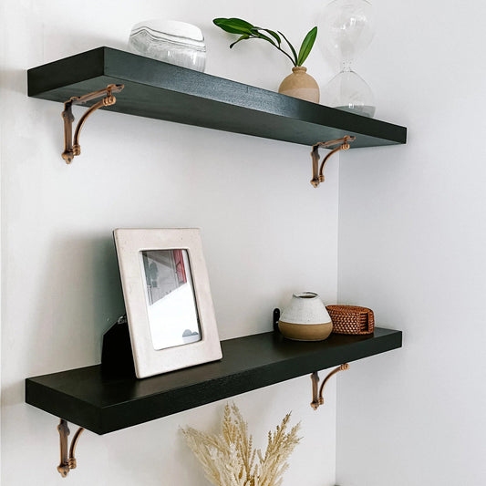 "Support demi-rond mince, 5 pouces, finition cuivre"