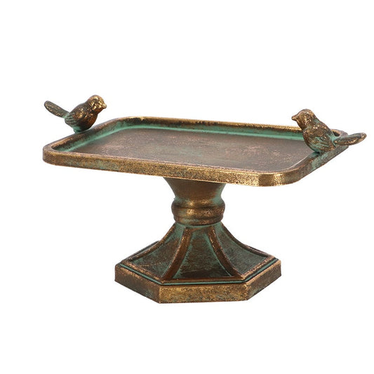 Aged Metal Bird Bath M
