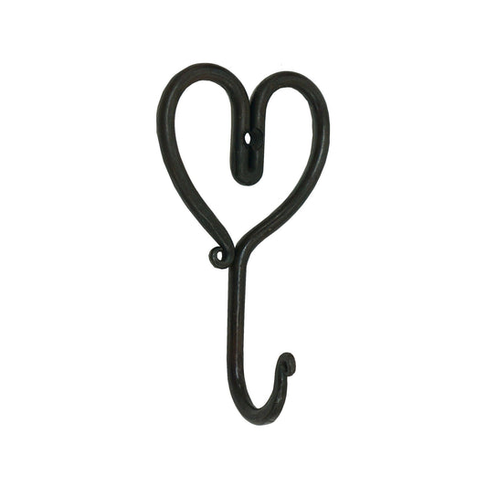 Forged Heart Hook Iron