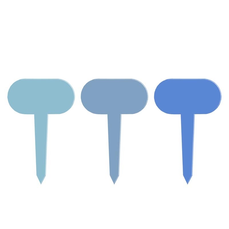 50 Shades of Blue Plant Markers