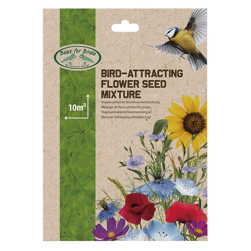 Mélange de graines de fleurs attirant les oiseaux