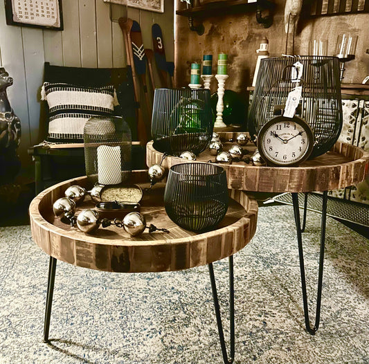 "Ensemble de tables gigognes Reclaim Wood, 24 (P)x16 po, 31,5 (P)x 17"