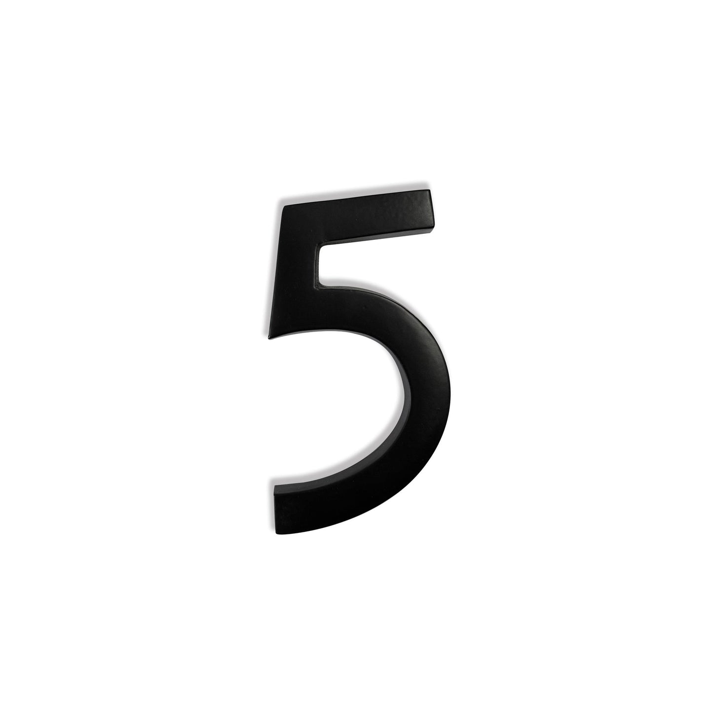 Numéro de maison magnétique en aluminium #5, numéros d'adresse en métal, 4 pouces, noir