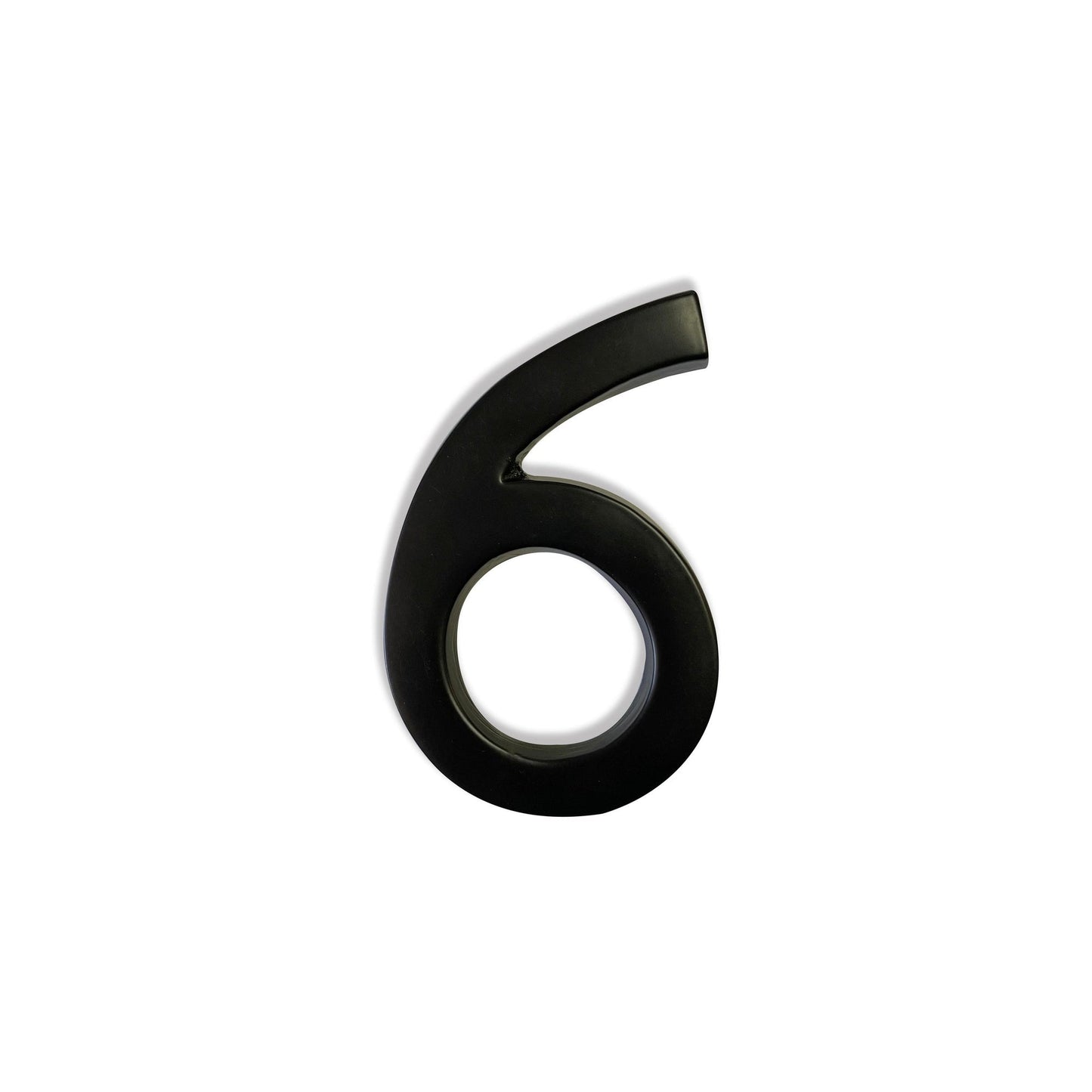 Numéro de maison magnétique en aluminium #6, numéros d'adresse en métal, 4 pouces, noir