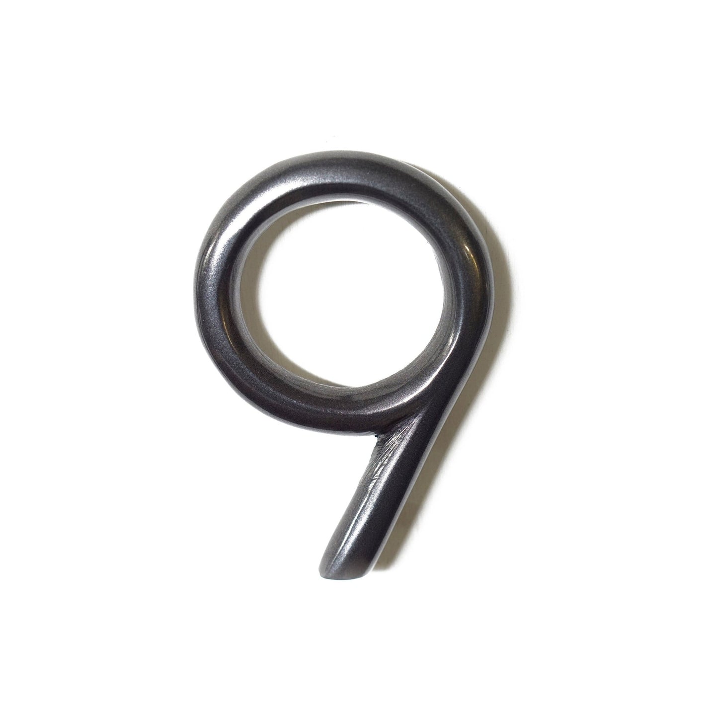 Aluminium Shadow Address Number 9, Round House Numbers, Gun Metal, 5 pouces