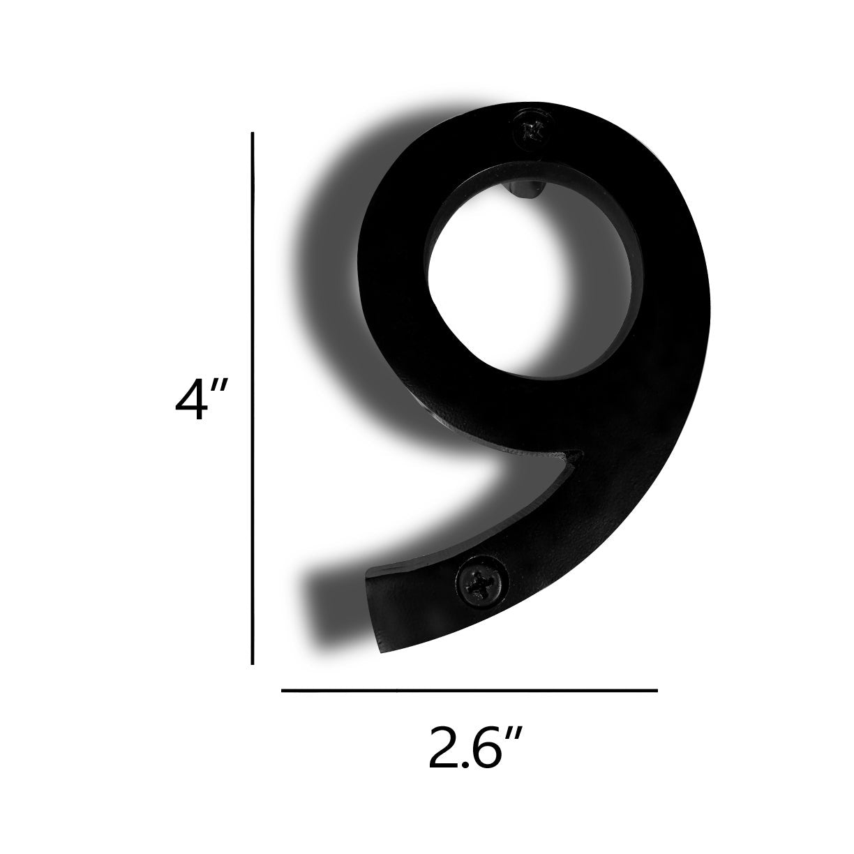 Aluminum Number 9, 4in, black