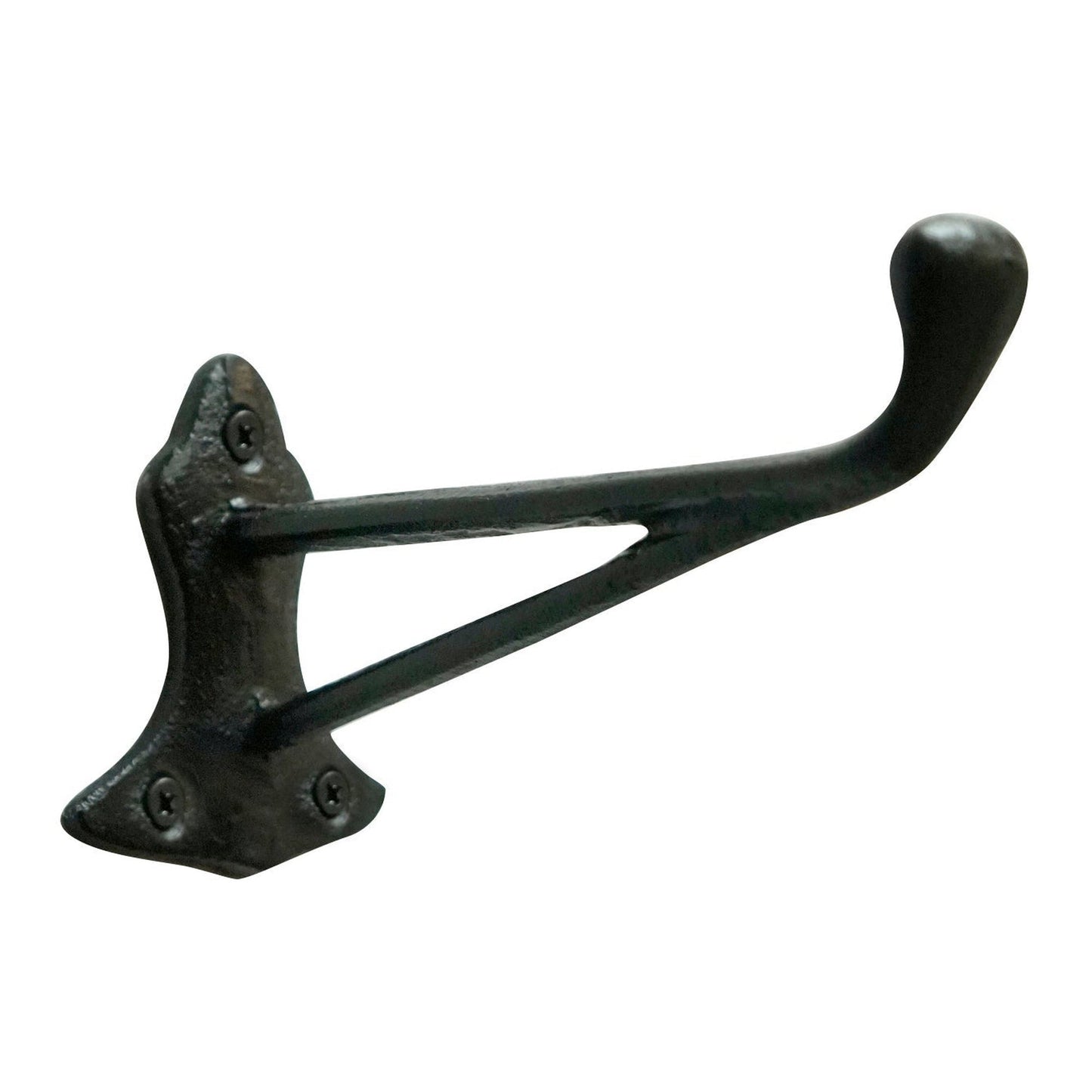 Crochet de suspension en fonte, noir antique