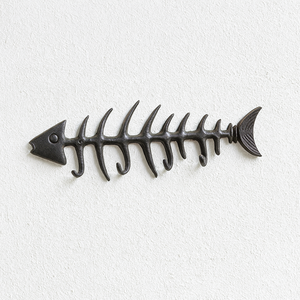Petit crochet en arête de poisson, crochets muraux nautiques pour accrocher à l'intérieur et à l'extérieur