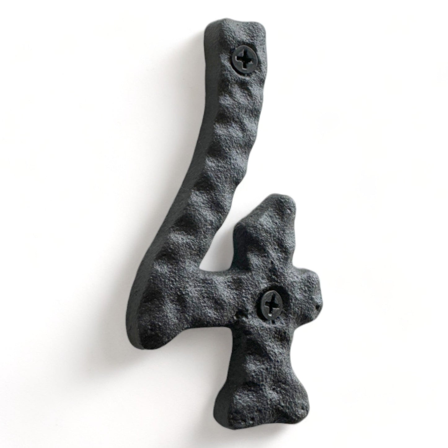 Numéro de maison romain en fonte 4 pour l'extérieur, numéros d'adresse pour la maison, noir, 4 pouces