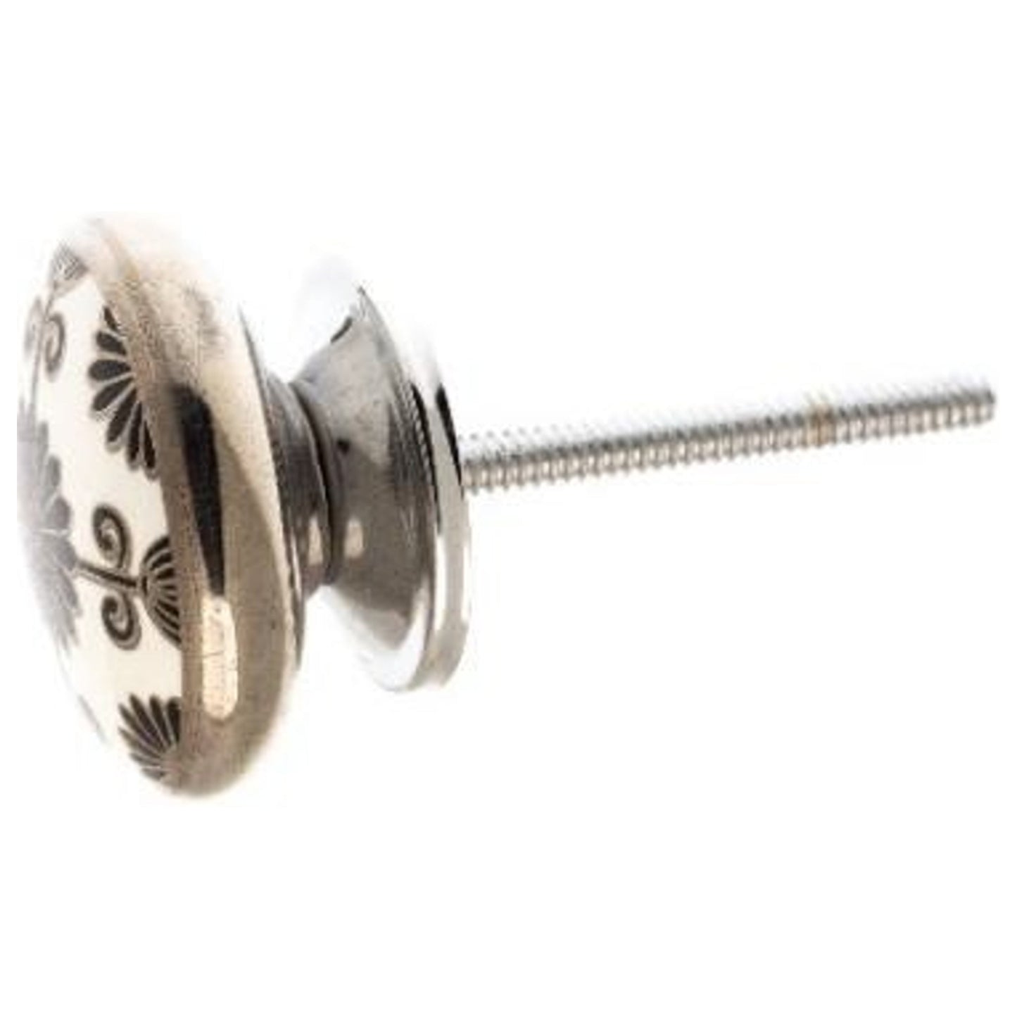 Ceramic Knob, Black & White