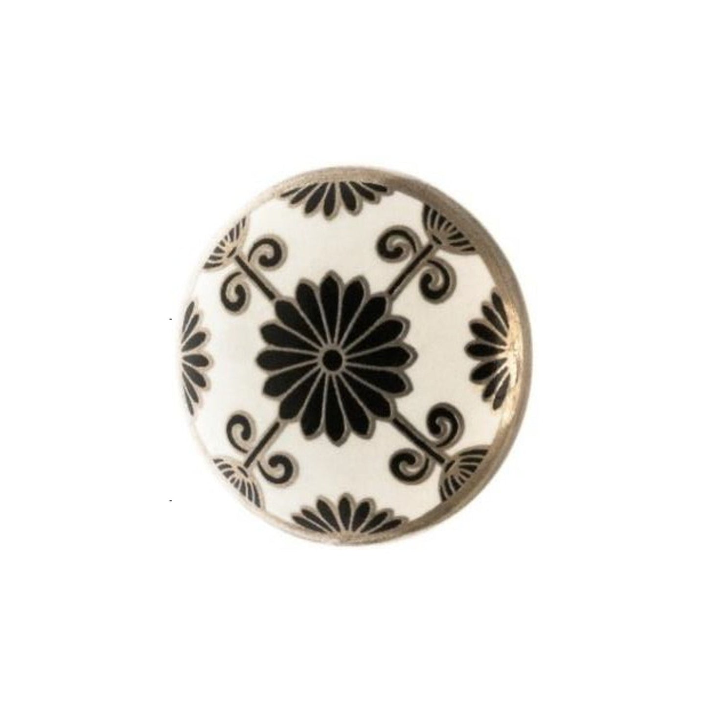 Ceramic Knob, Black & White