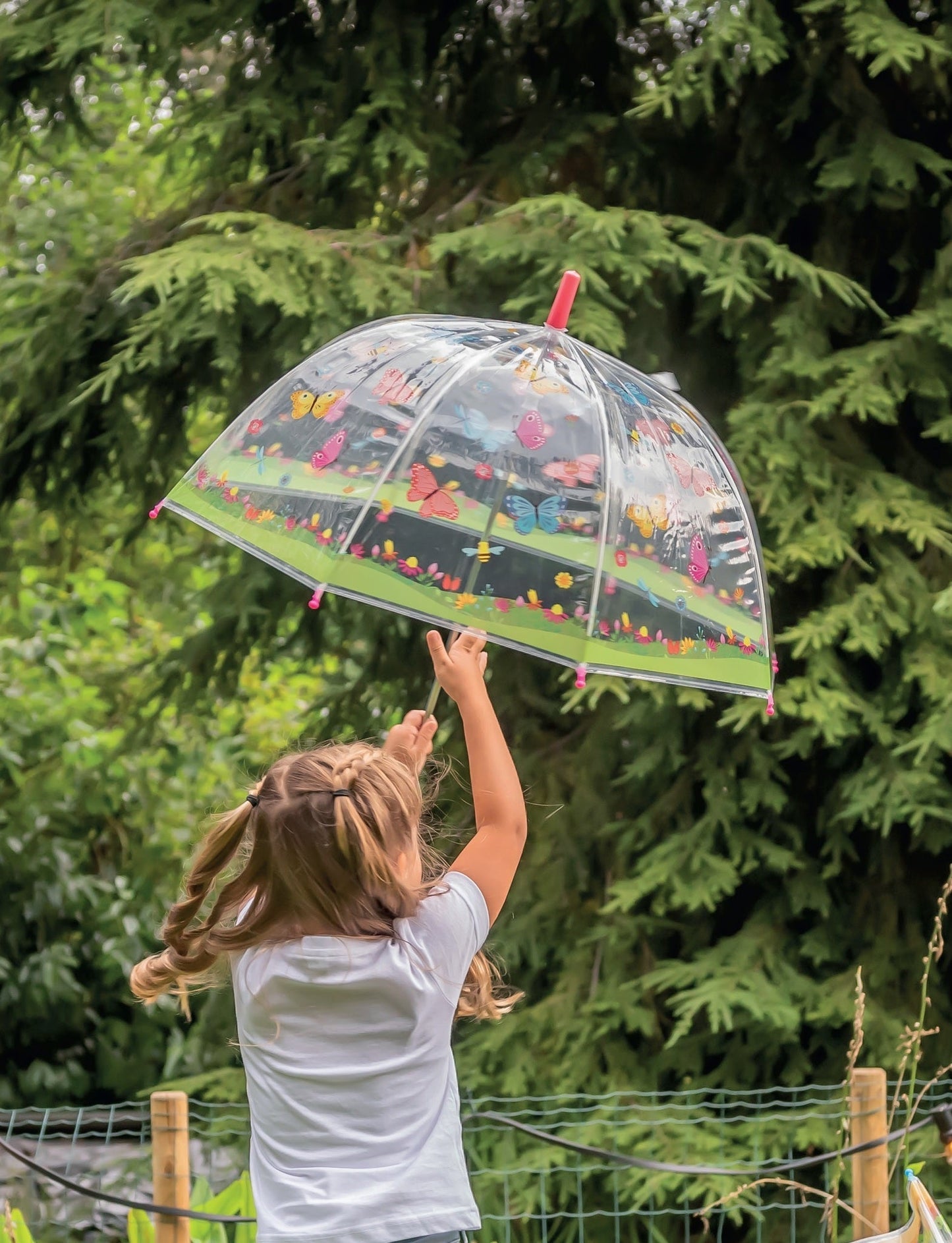 Parapluie Enfants Papillons Transparents