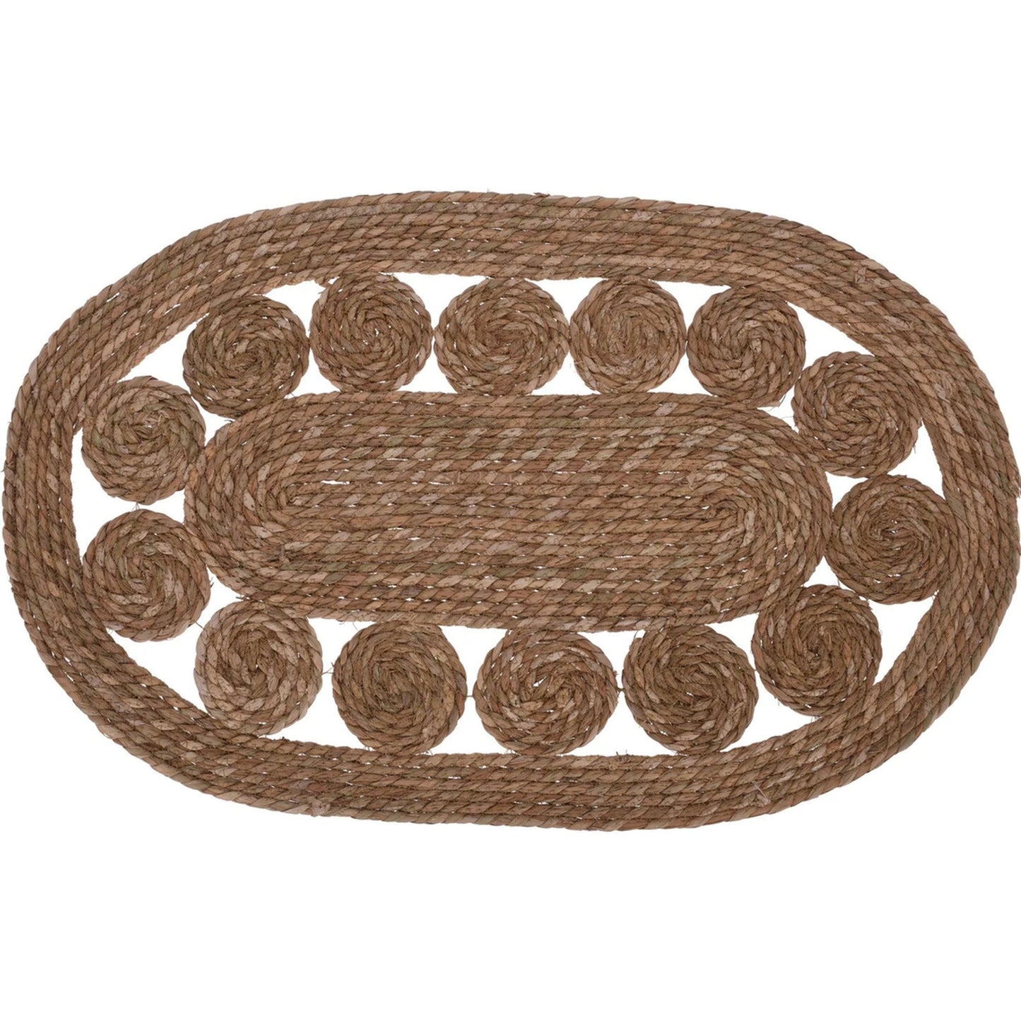 "Tapis ovale, matériau en feuille de quenouille, taille ;, 25 % de réduction"