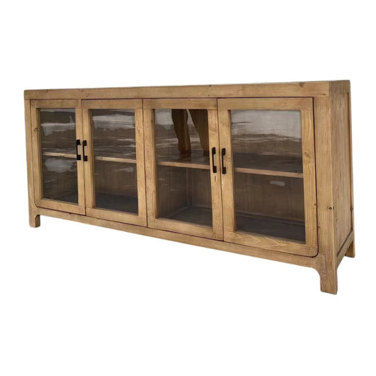 Recycled Pine 4Drs Buffet, Natural (KT-25003)
