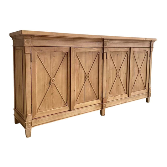Recycled Pine 4Drs Buffet, Natural (KT-25004)