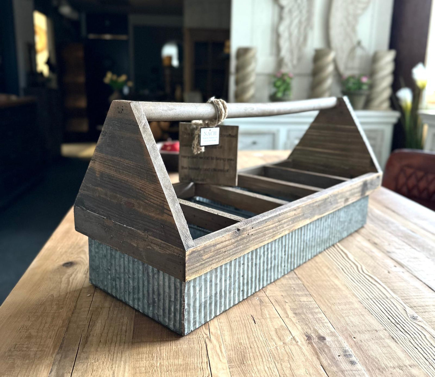 Wooden & Metal Basket