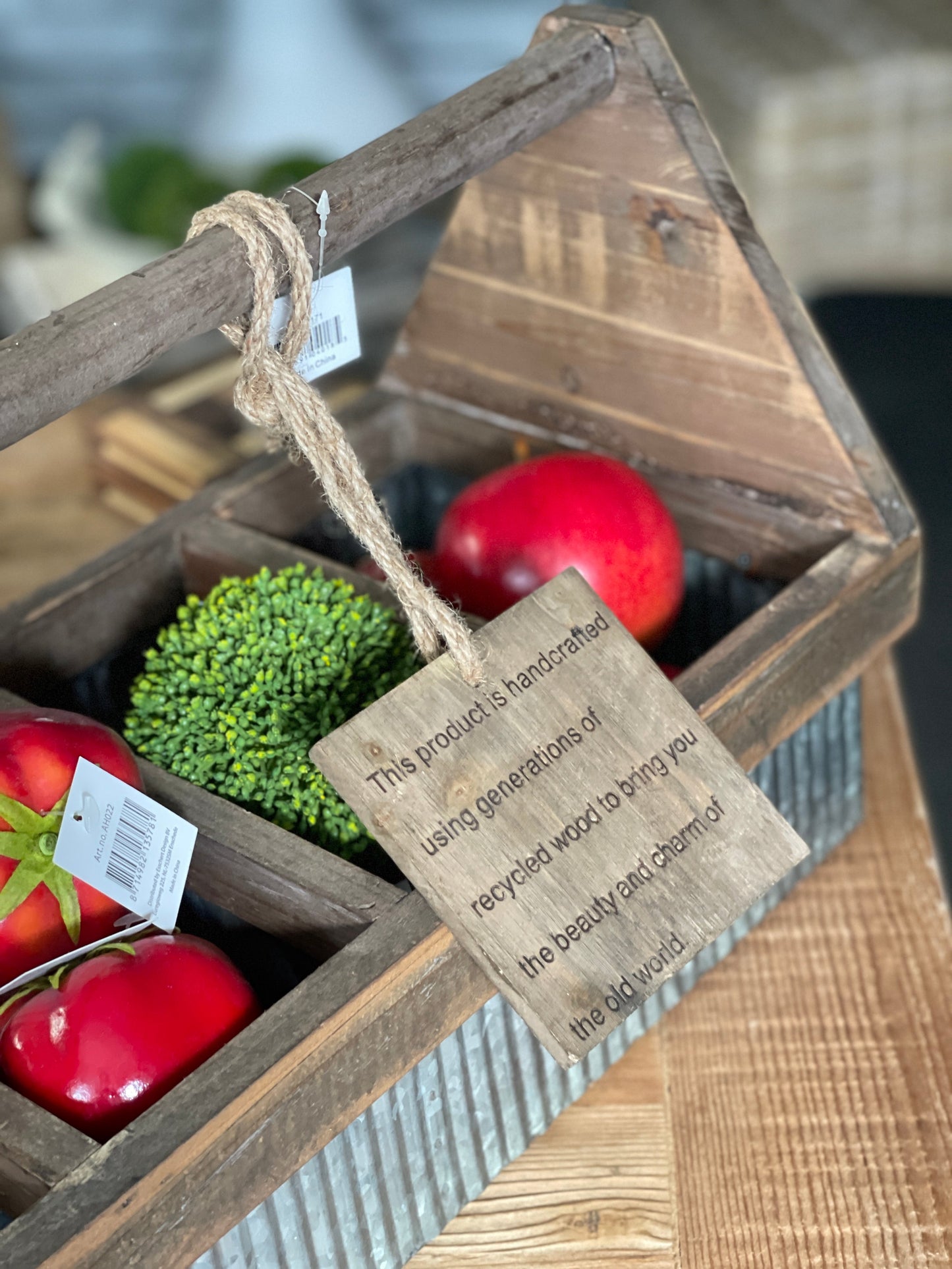 Wooden & Metal Basket
