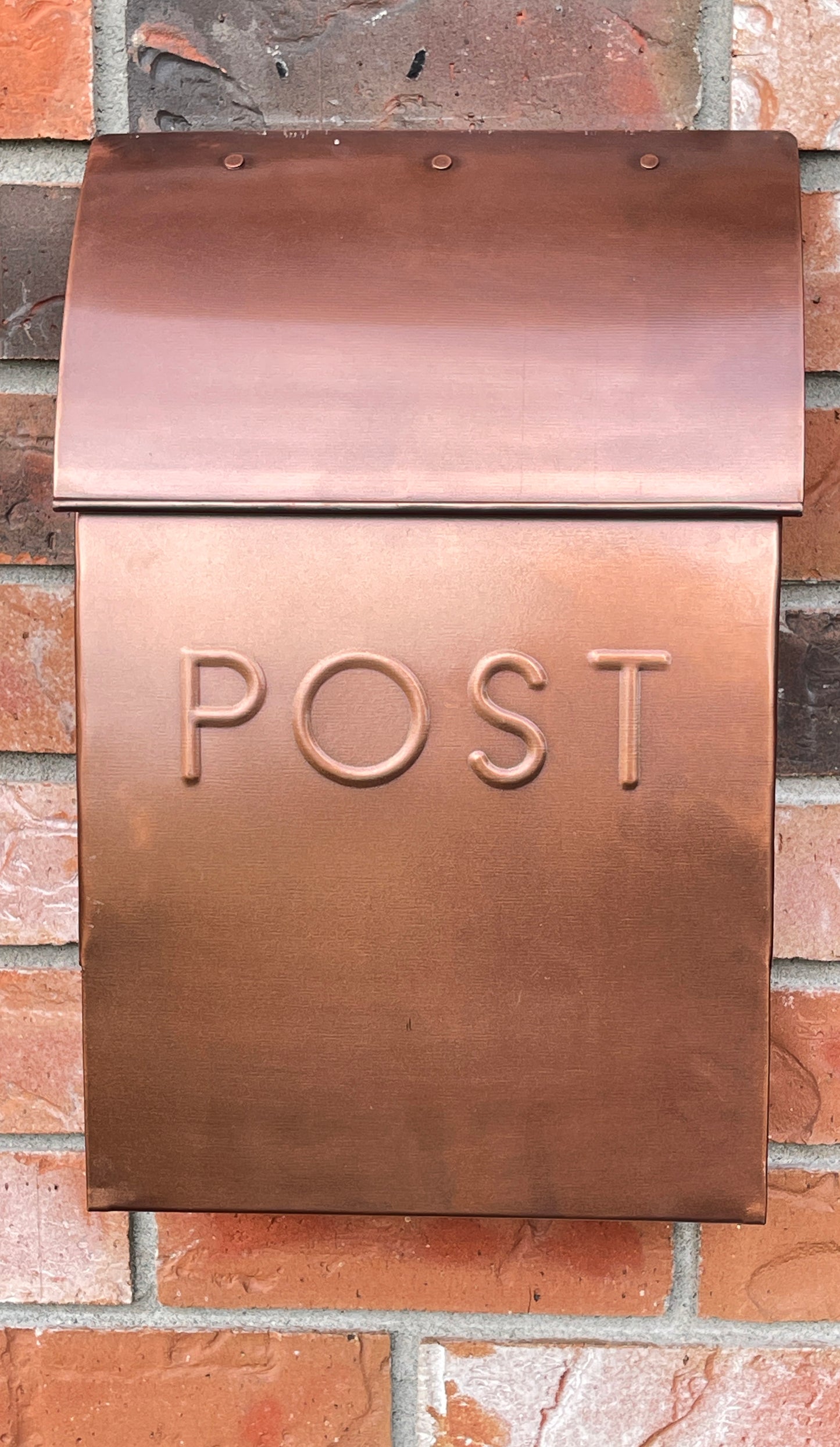 Milano Pointed Mailbox, Antique Copper
