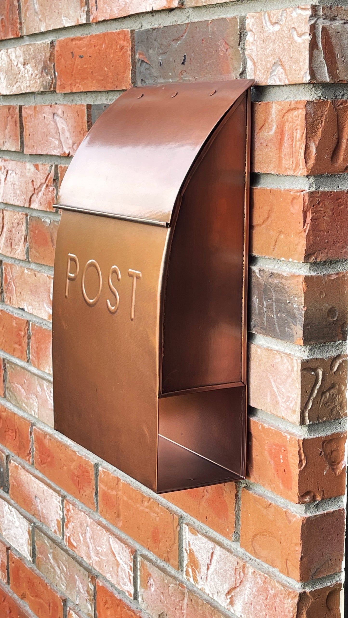 Milano Pointed Mailbox, Antique Copper