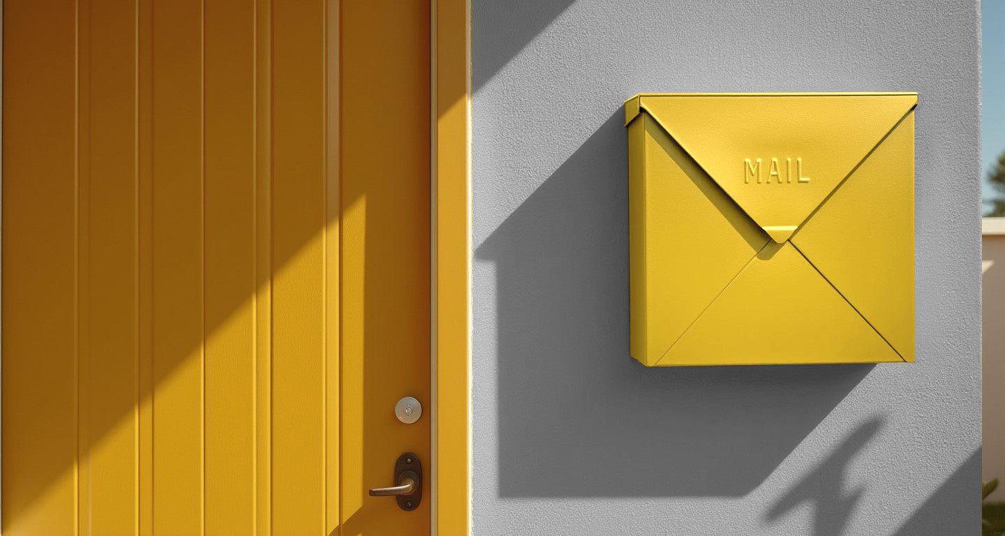 Chicago Letter Mailbox, Yellow