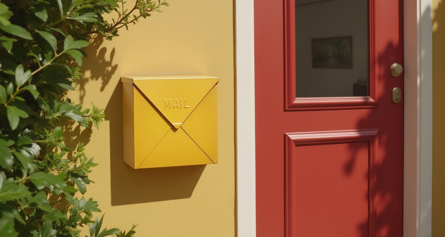Large Chicago Letter Mailbox, Yellow
