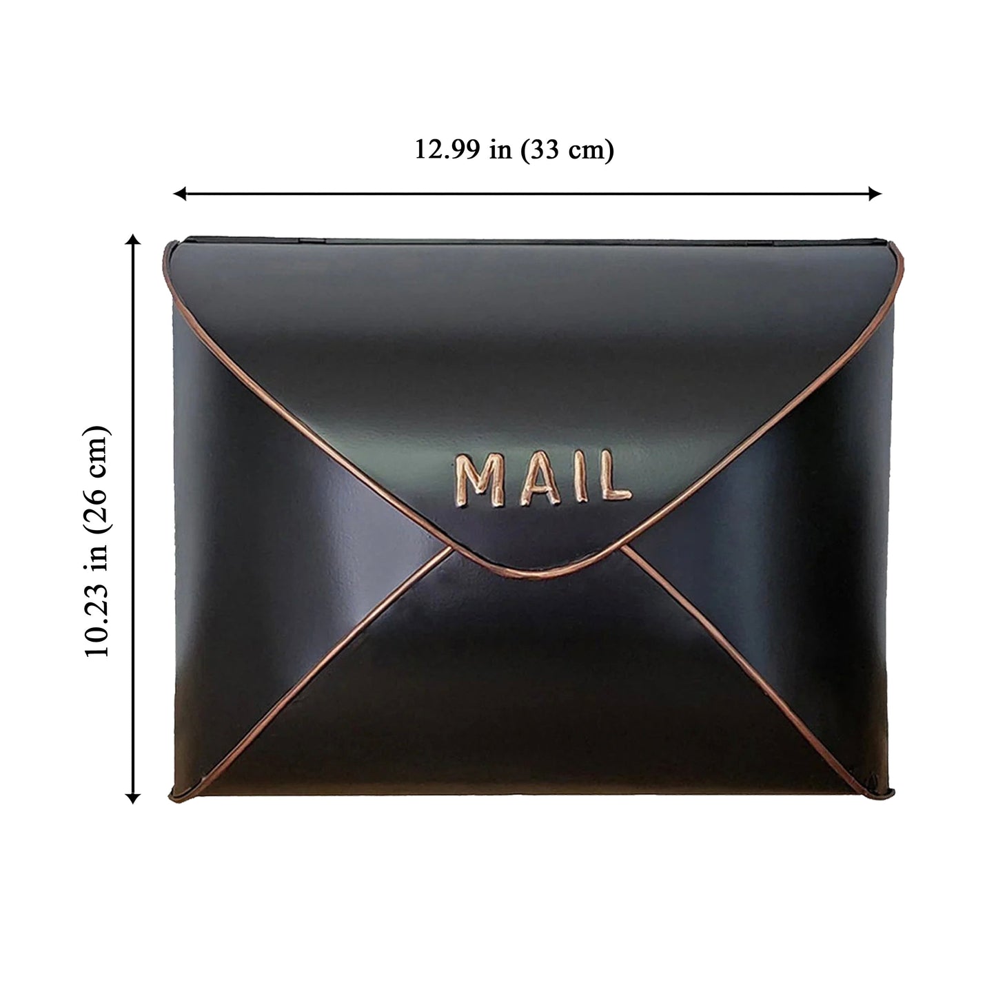 Envelope Mailbox BLK/CP, Large