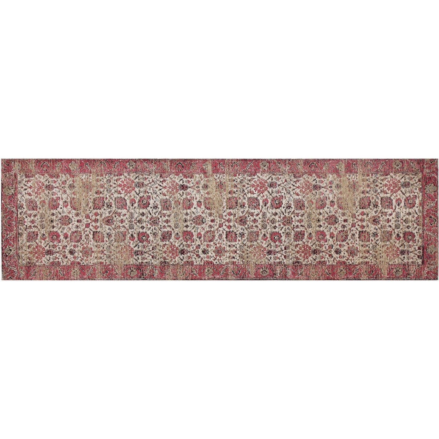 "Tapis tissé Amer, 2x7 pieds, rose, 10% de réduction"