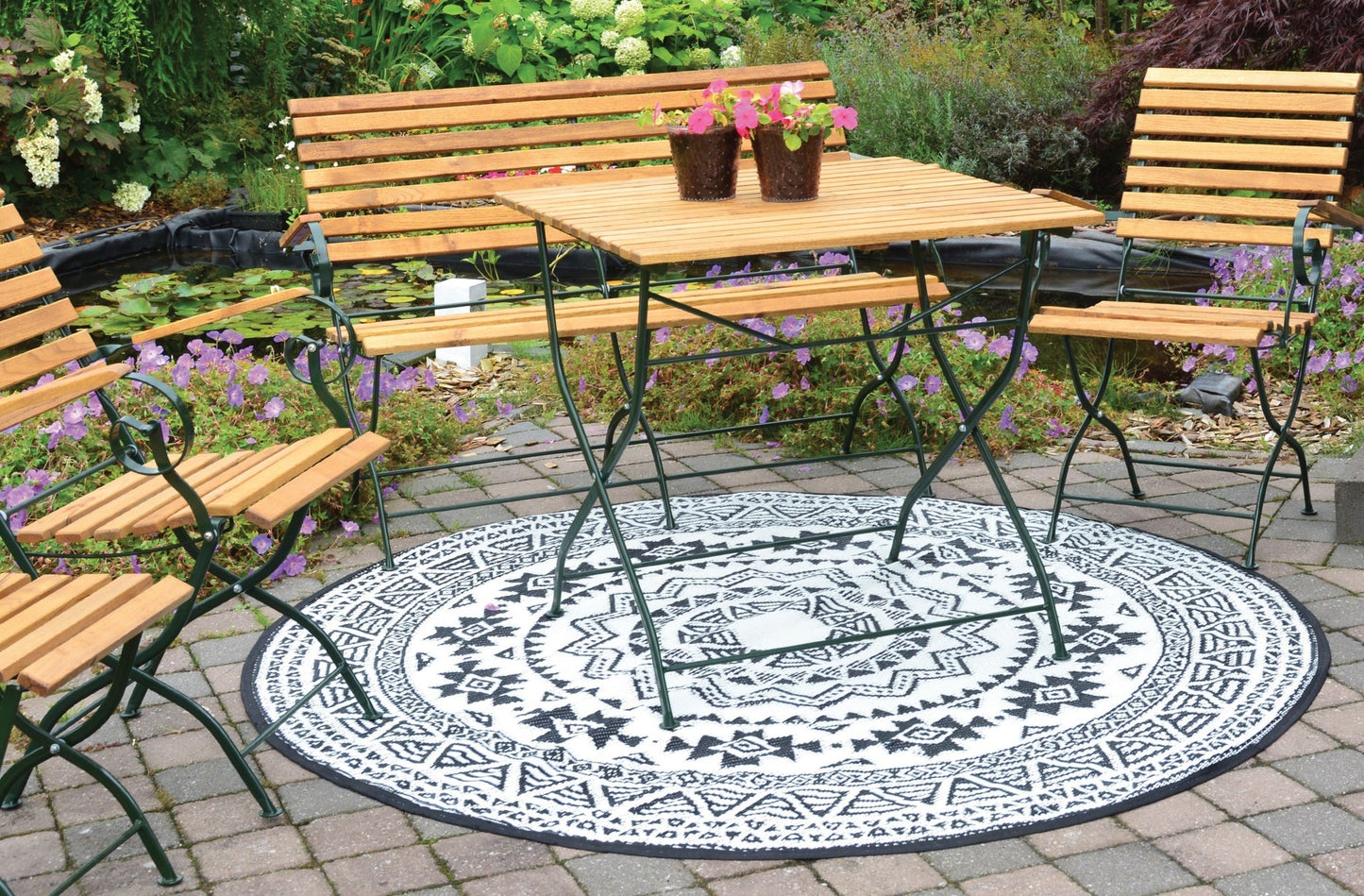 Tapis de jardin rond