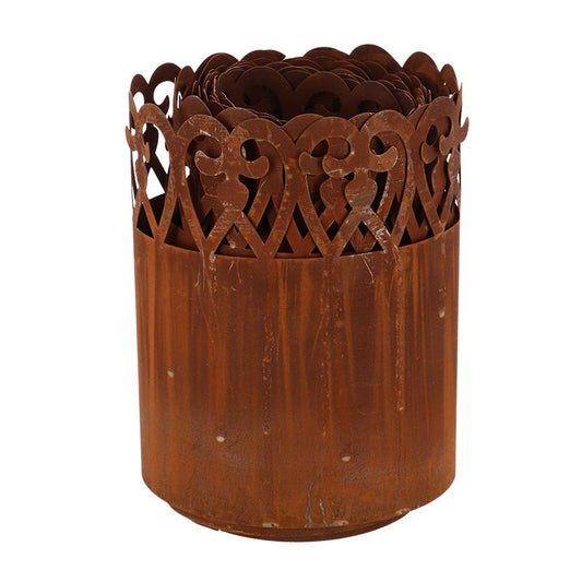 Lawn Edging Rust Curls Rolled Up