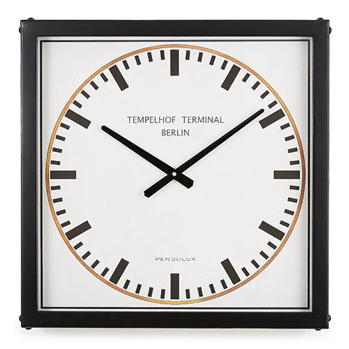 Pendulux Tempelhof Terminal Clock Black