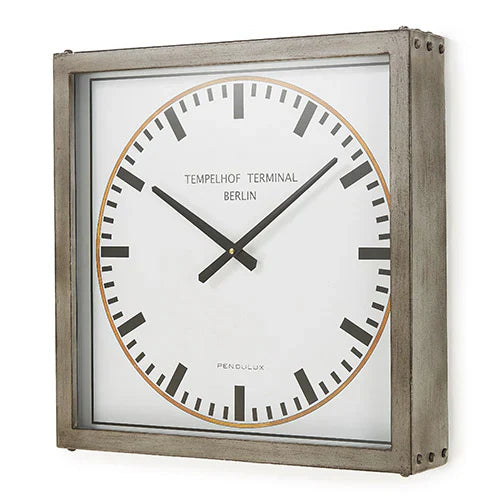 Pendulux Tempelhof Terminal Clock Grey