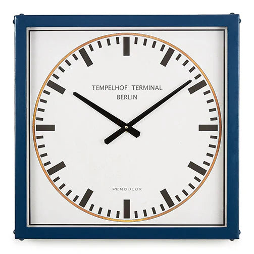 Pendulux Tempelhof Terminal Clock Blue