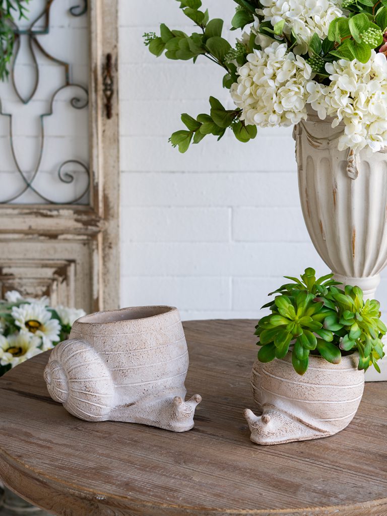 Sand and Cement Snail Planter, Large