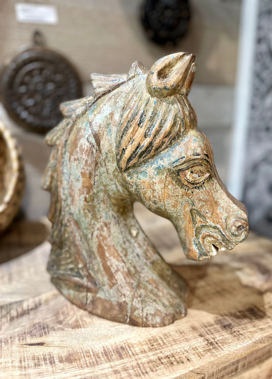 RS045067, Art. Wooden Horse Head, Mango Wood
