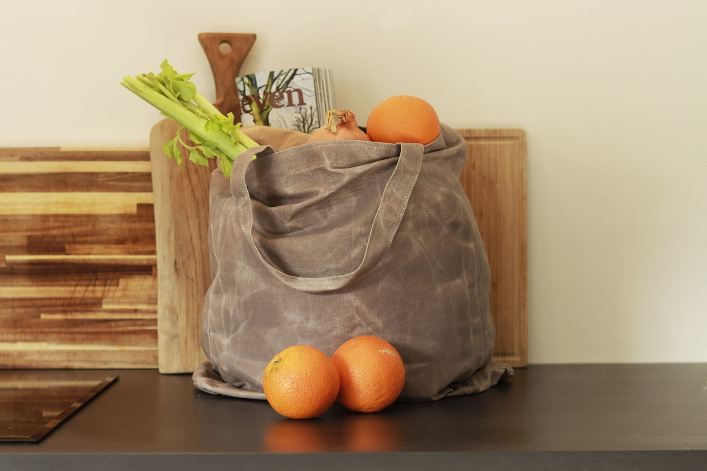 Shopping Bag Waxed Canvas M