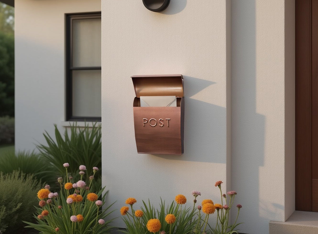 Sylvia Small Euro Mailbox, Copper