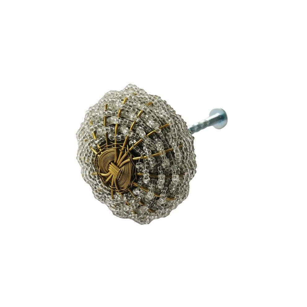Thick Glass Beads Knob, Clear