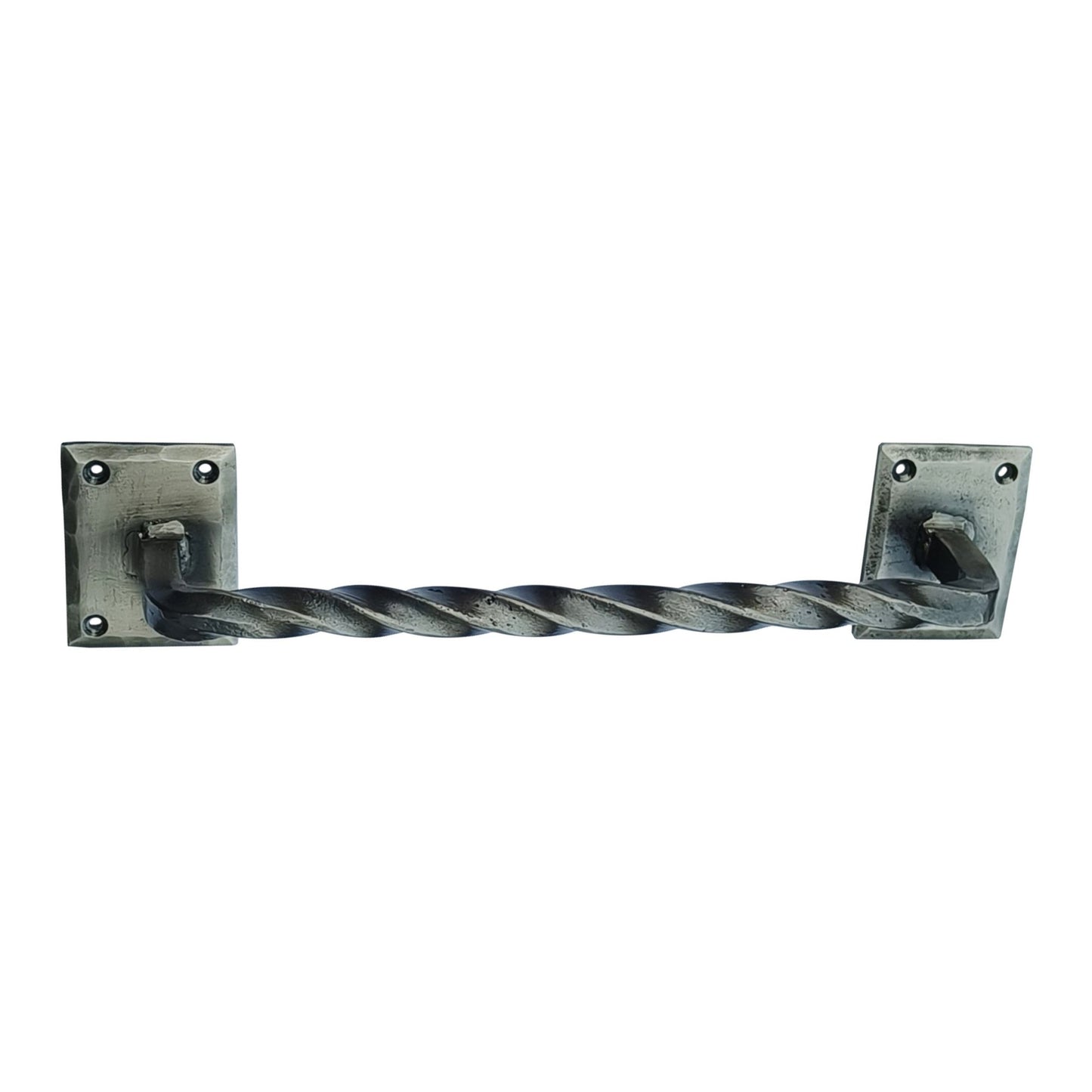 Handforged Twisted Rod Handle, Polish Metal