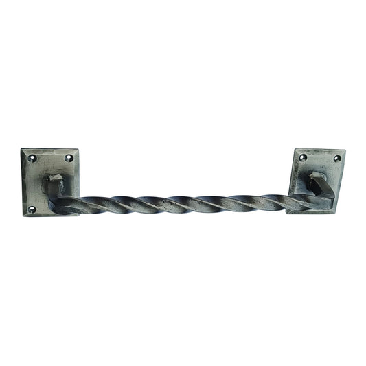 Handforged Twisted Rod Handle, Polish Metal