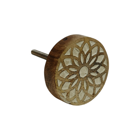 Mango Wood Knob, Natural (VE-2502)