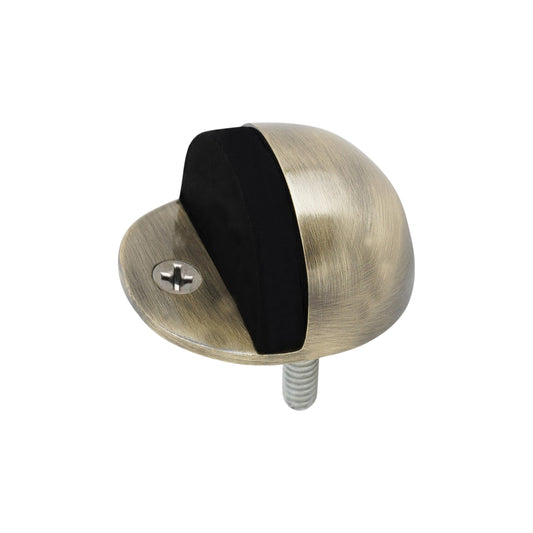 Oval Door Stop, Iron, Antique Brass