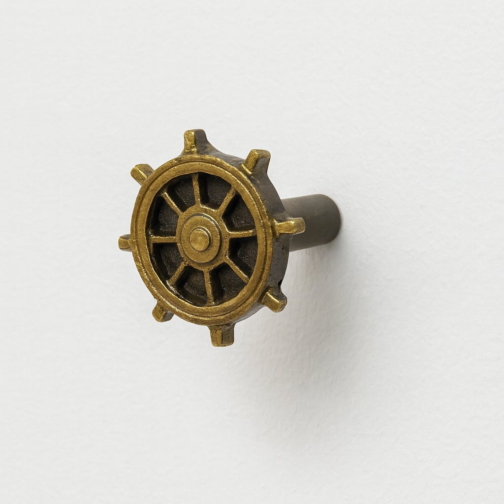 Bouton de roue, métal, antique, dernière chance