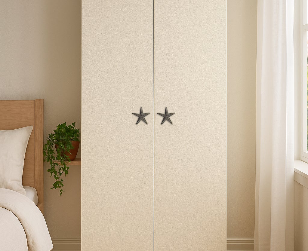 Bouton d'armoire étoile de mer en fonte, boutons nautiques pour portes, tiroirs et meubles