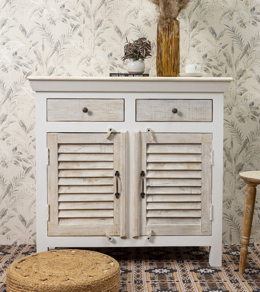 Mango Wooden Sideboard, Antique White (VV-21957)