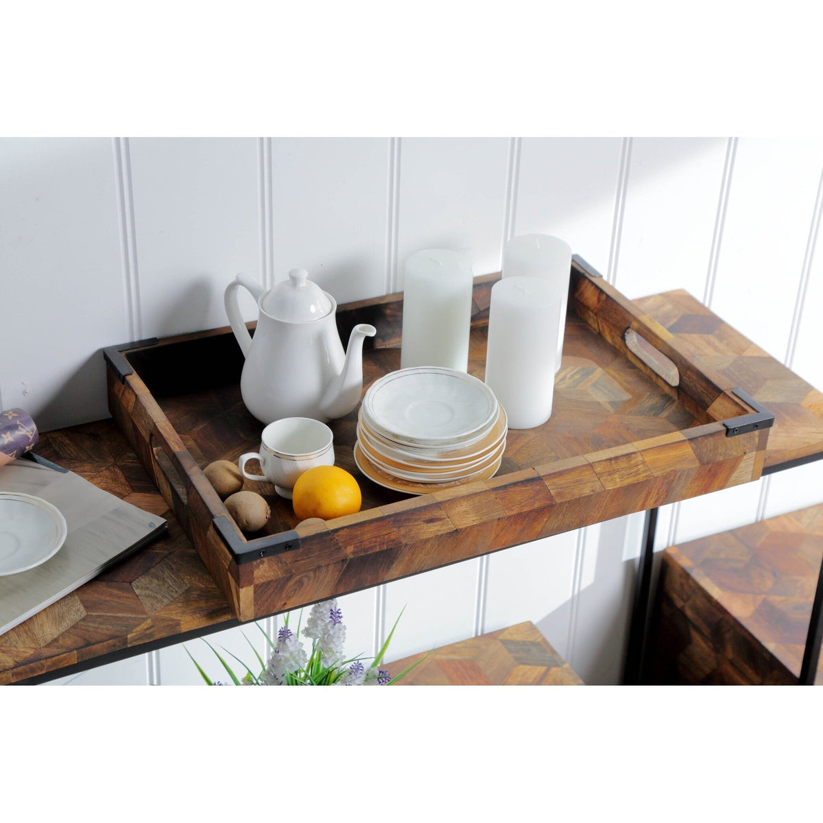 "Plateau en bois, 30 % de réduction"