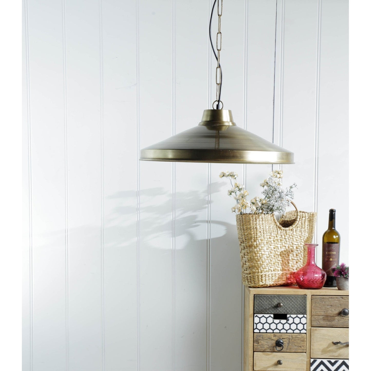 "Lampe suspendue Steampunk, finition laiton, 40 % de réduction"