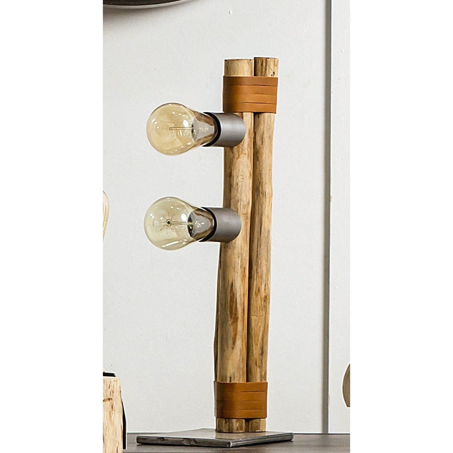 Industrial Wooden Table Lamp (VV-22425)