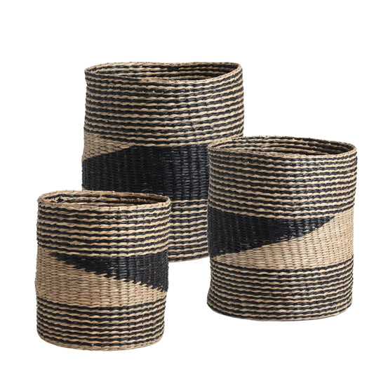 Mulan Seagrass Basket, Set of 3